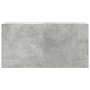 væghængt badeværelsesskab 80x25x40 cm konstrueret træ betongrå