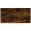 væghængt badeværelsesskab 80x25x40 cm konstrueret træ røget eg