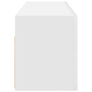 væghængt badeværelsesskab 100x25x30 cm konstrueret træ hvid