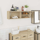 væghængt badeværelsesskab 100x25x30cm konstrueret træ sonoma-eg
