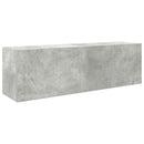 væghængt badeværelsesskab 100x25x30 cm konstrueret træ betongrå
