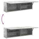 væghængt badeværelsesskab 100x25x30 cm konstrueret træ betongrå