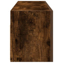 væghængt badeværelsesskab 100x25x30 cm konstrueret træ røget eg