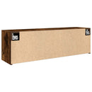 væghængt badeværelsesskab 100x25x30 cm konstrueret træ røget eg