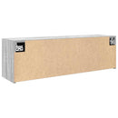 væghængt badeværelsesskab 100x25x30 cm konstrueret træ