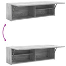 væghængt badeværelsesskab 100x25x30 cm konstrueret træ