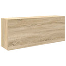 væghængt badeværelsesskab 100x25x40cm konstrueret træ sonoma-eg