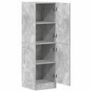 køkkenskab 38x41,5x131,5 cm konstrueret træ betongrå