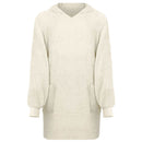 Tæppe-hoodie KINN Creme L Bomuld