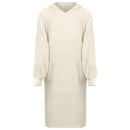 Tæppe-hoodie KINN Creme XL Bomuld