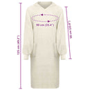 Tæppe-hoodie KINN Creme XL Bomuld