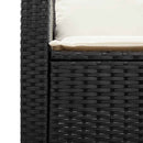 2-personers sofa med hynder og bord polyrattan sort