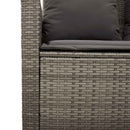 2-personers sofa med hynder og bord polyrattan grå