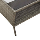 2-personers sofa med hynder og bord polyrattan grå
