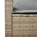 2-personers sofa med hynder og bord polyrattan beige