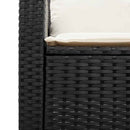 3-personers sofa med hynder og bord polyrattan sort