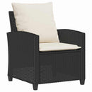 sofasæt til haven 4 dele med hynder polyrattan sort