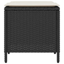 sofasæt til haven 4 dele med hynder polyrattan sort