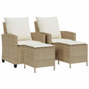 sofasæt til haven 4 dele med hynder polyrattan beige