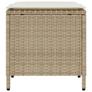sofasæt til haven 4 dele med hynder polyrattan beige
