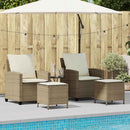 sofasæt til haven 4 dele med hynder polyrattan beige
