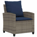 sofasæt til haven 4 dele med hynder polyrattan grå