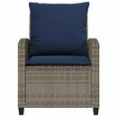 sofasæt til haven 4 dele med hynder polyrattan grå