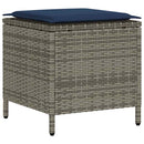 sofasæt til haven 4 dele med hynder polyrattan grå