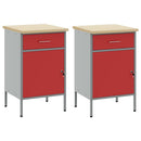 Arbejdsskab med skuffe 2 pcs Rød og Grå 100 x 55 x 85 cm