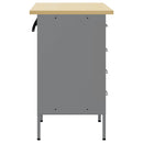Arbejdsskab med skuffe 2 pcs Sort og grå 100 x 55 x 85 cm