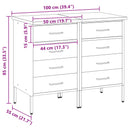 Arbejdsskab med skuffe 2 pcs Rød og Grå 100 x 55 x 85 cm