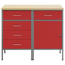 Arbejdsskab med skuffe 2 pcs Rød og Grå 100 x 55 x 85 cm
