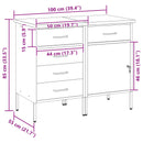 Arbejdsskab med skuffe 2 pcs Rød og Grå 100 x 55 x 85 cm
