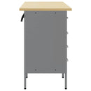 Arbejdsskab med skuffe 3 pcs Sort og grå 150 x 55 x 85 cm