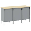 Arbejdsskab med skuffe 3 pcs Rød og Grå 150 x 55 x 85 cm