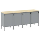 Arbejdsskab med skuffe 4 pcs Rød og Grå 200 x 55 x 85 cm