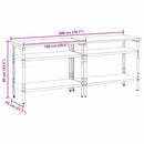Arbejdsbænk sæt med hylde 2 pcs Beige og grå 200 x 55 x 85 cm