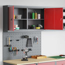 Værktøjsskabssæt med hylde 3 stk. Rød Pulverlakeret stål