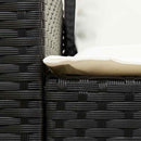 5-personers havesofa med hynder polyrattan sort