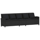 5-personers havesofa med hynder polyrattan sort