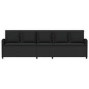 5-personers havesofa med hynder polyrattan sort
