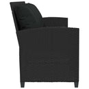 5-personers havesofa med hynder polyrattan sort