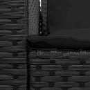 5-personers havesofa med hynder polyrattan sort