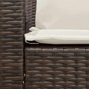 5-personers havesofa med hynder polyrattan brun