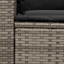 5-personers havesofa med hynder polyrattan grå