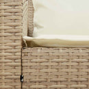 5-personers havesofa med hynder polyrattan beige