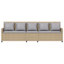 5-personers havesofa med hynder polyrattan beige