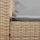 5-personers havesofa med hynder polyrattan beige