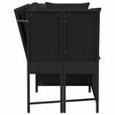 havesofa med hynder polyrattan sort