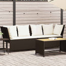 havesofa med hynder polyrattan brun